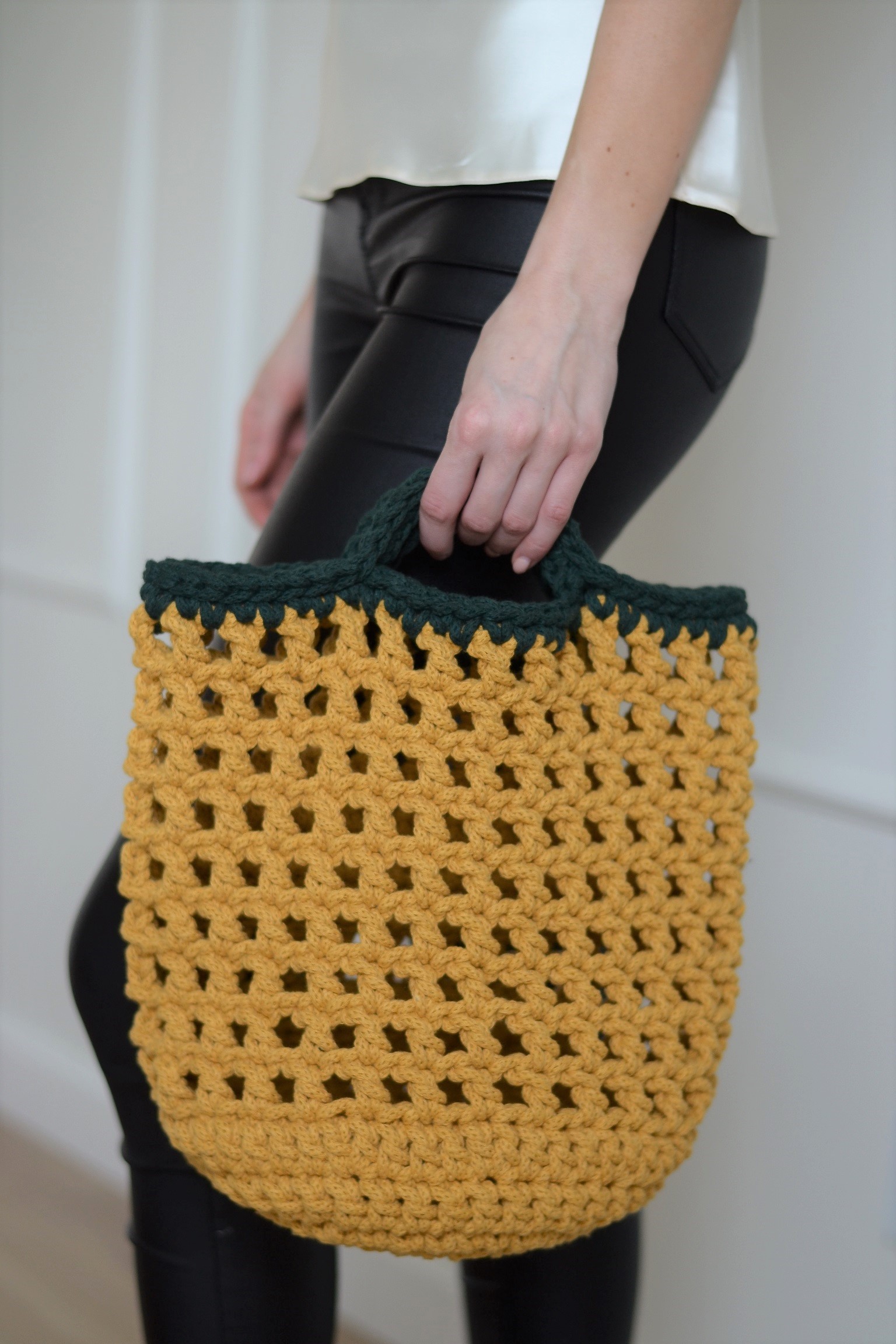 Eco torba na zakupy, worek PINEAPPLE ze sznurka bawełnianego